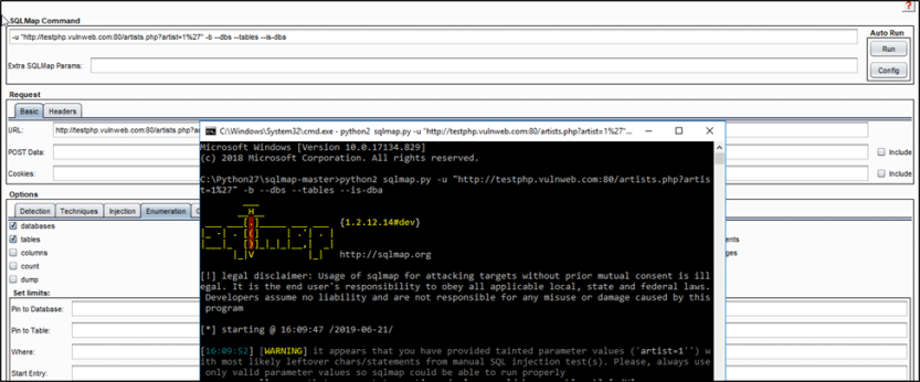 execute this command to retrieve database information