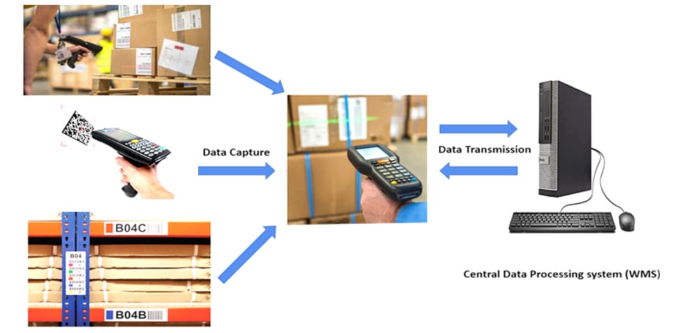 Data capture and transmission through RFID devices