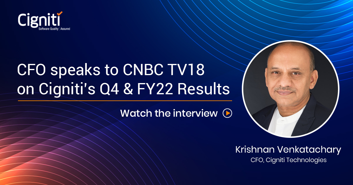 CFO interview to CNBC TV18