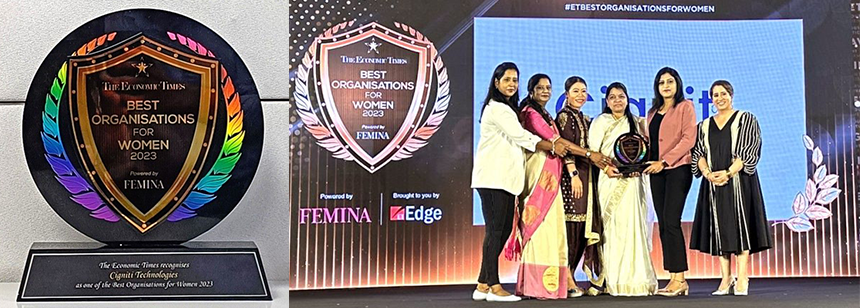 Cigniti Wins "Best Organisations for Women 2023" Award by The Economic Times and FEMINA