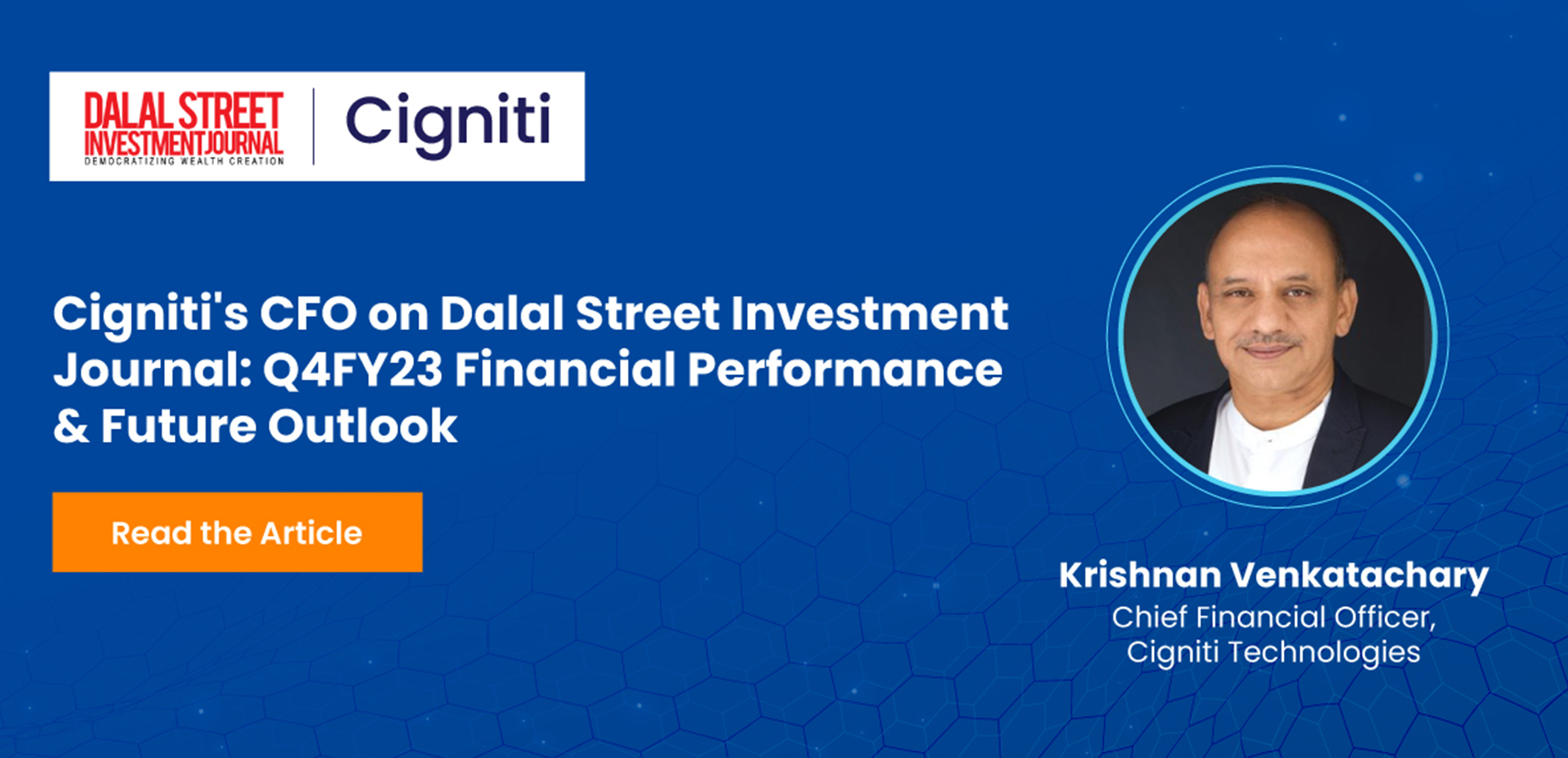 Cigniti's CFO Interviewed by Dalal Street Investment Journal
