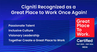 Cigniti Technologies Certified as a Great Place To Work For the Second Time